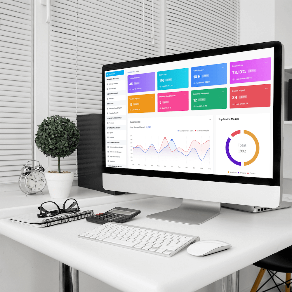 club management software dashboard