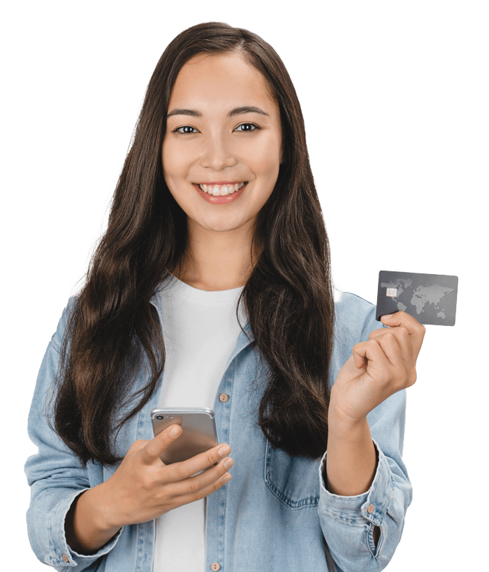 woman paying for leisure booking facility by mobile phone